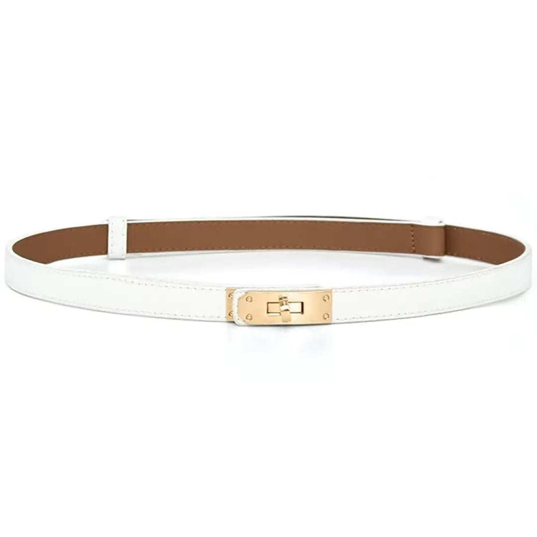 Womens Skinny Leather Belt