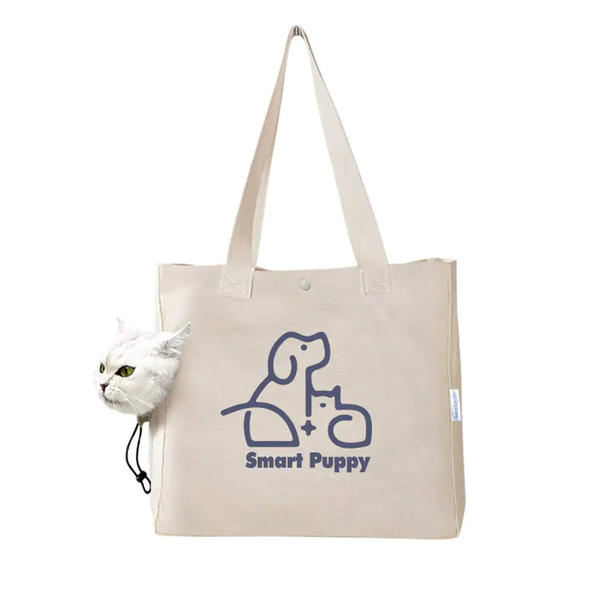 Pet Portable Outing Canvas Print Handbag