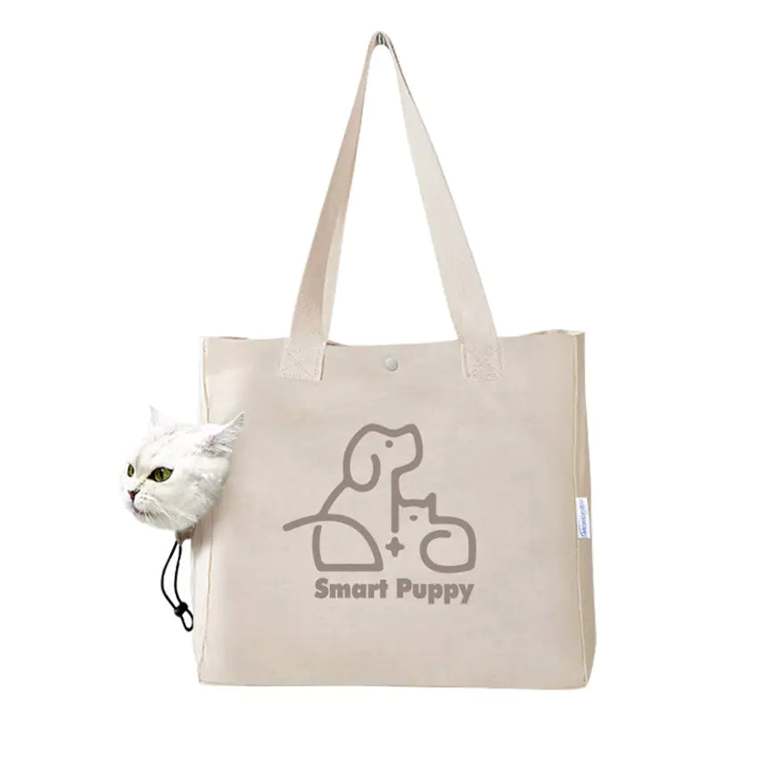 Pet Portable Outing Canvas Print Handbag